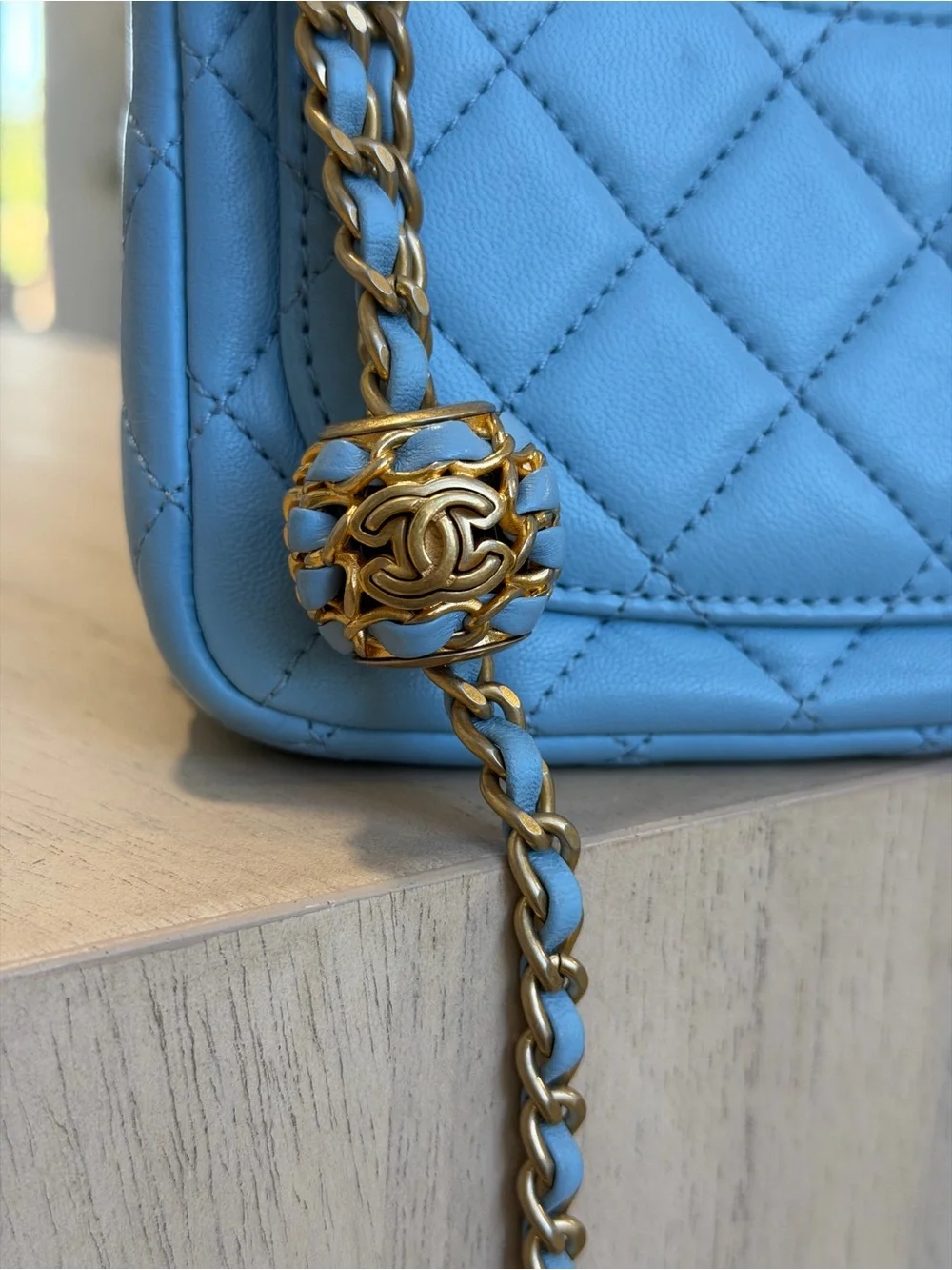 CHANEL Pearl Crush Square Flap Bag Quilted Lambskin Mini